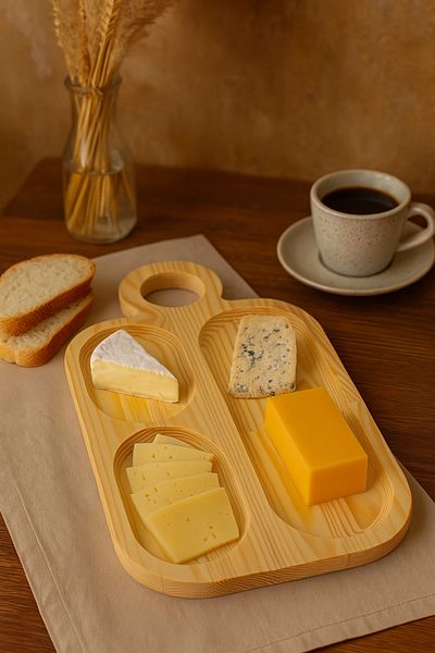 LUMİNA NATURAL Wooden CHEESE PRESENTATION PLATE, COFFEE PLATE, COFFEE Tray