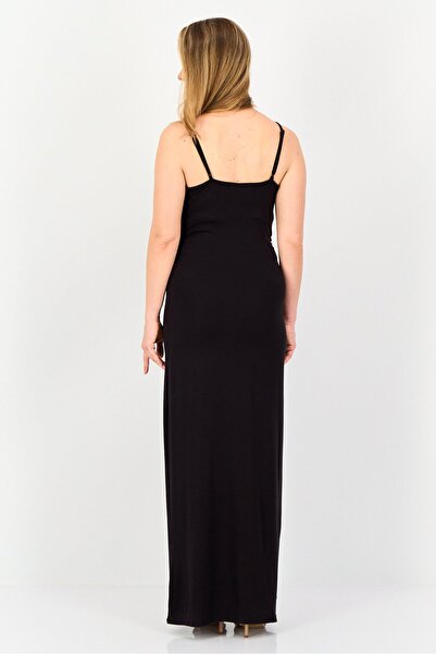 Bebe Women Solid Maxi Dress, Black