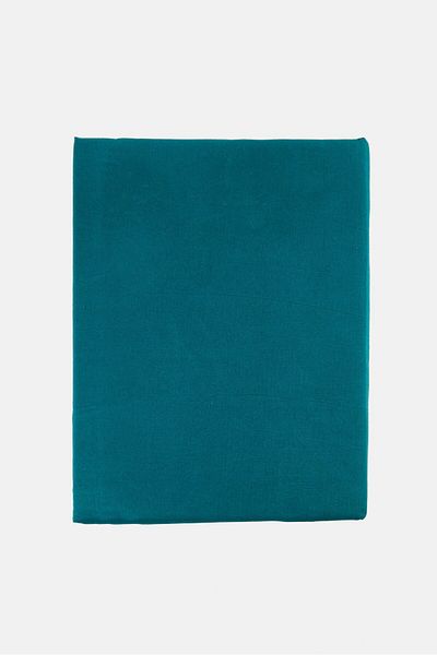 YOTO 3 Pieces Solid Comfortable With Lasting Flat Sheet With Pillow Case Set, Forest Green