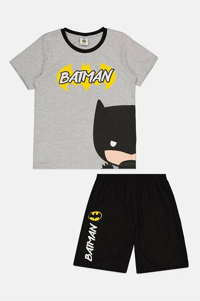 DC x Batman Kids Boy Crew Neck Short Sleeves Graphic Print T-Shirt And Short, Multicolor