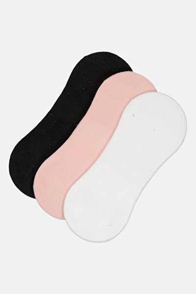 RBX جوارب نسائية سادة غير مرئية غير تيري، 3 أزواج، متعددة الألوان