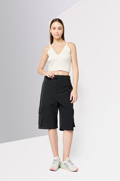 Scotch & Soda Women V-Neck Sleeveless Ribbed Tank Top, Off White