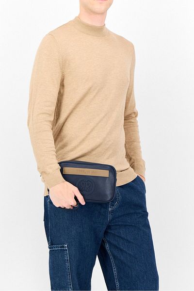 Cerruti 1881 Men Brand Logo Everett Wash Bag, Navy