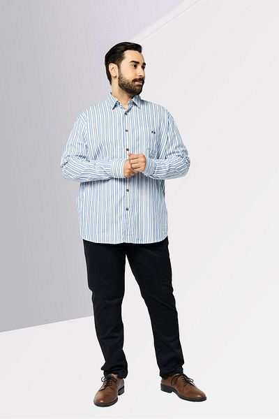 La Martina Men Tailored Fit Stripes Long Sleeves Casual Shirt, Multicolor