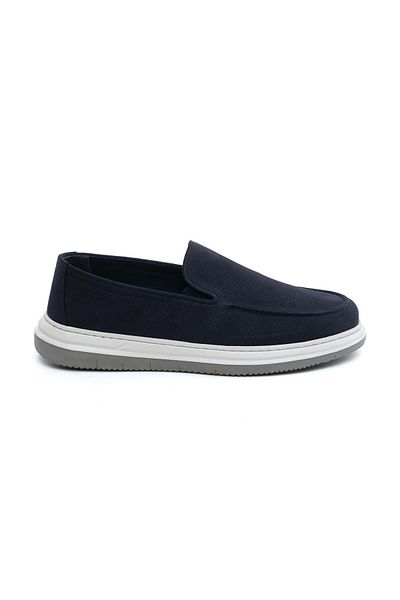 Greyder 64696 Navy Blue Nubuck Genuine Leather Men's Comfort Shoes