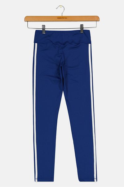 adidas Kids Girl Brand Logo Training Leggings, Blue