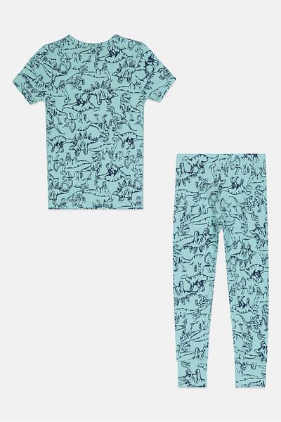 GAP Kids Boy 2 Piece Short Sleeves Allover Print T-Shirt And Pants Set, Multicolor