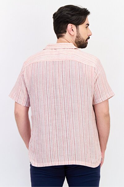 Vince Camuto Men Regular Fit Stripe Short Sleeve Polo Shirt, Multicolor