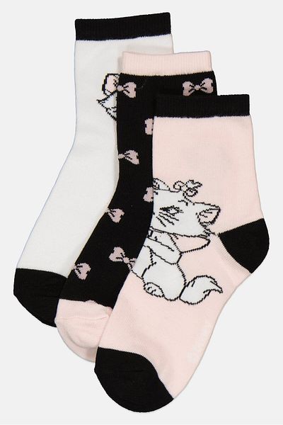 Disney Kids Girl 3 Pairs Socks, Multicolor
