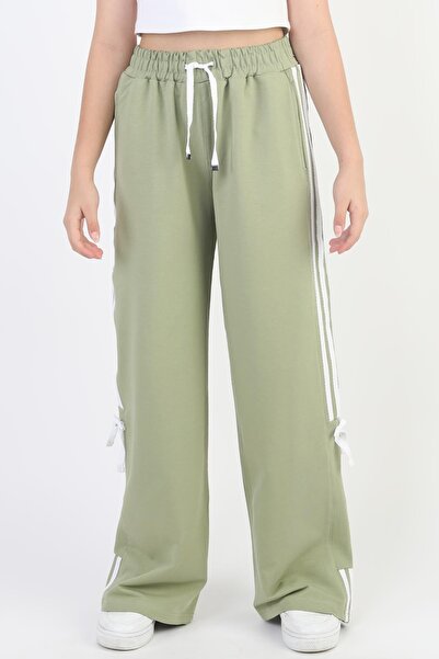 ASYAKİDS CLUB Κοριτσίστικο παντελόνι από βαμβακερό χτενισμένο χαλαρό κομμένο ...