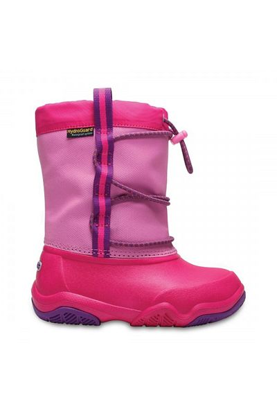 Crocs Swiftwater Waterproof Boot Pink - Party Pink 34-35 EU - J3 US