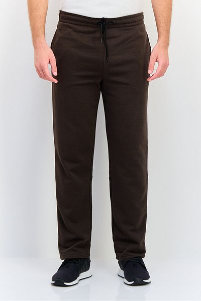 Tapout Men Sportswear Fit Outdoor Track Pants, Dark Brown