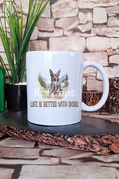 giftkonsept Life Is Ruff Funny Dog Life Gift Printed Tea Coffee Presentation Mug Cup