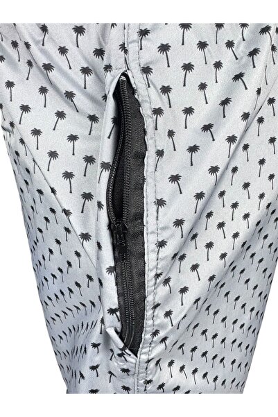 FUNELLA Ανδρικό μαγιό με λευκό σχέδιο με τσέπη με φερμουάρ