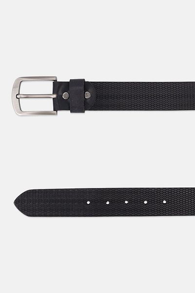 Nordland Men Textured Genuine Leather Belts, Black