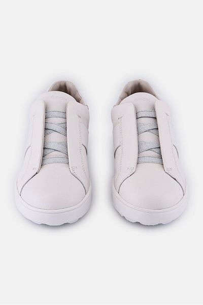 Geox Women Slip On Casual Shoe, White