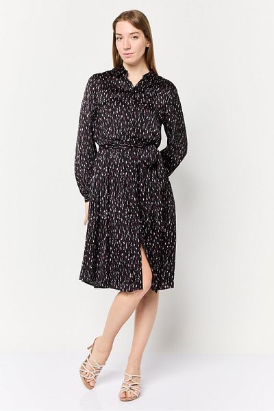 Scotch & Soda Women Allover Print Belted Midi Dress, Multicolor