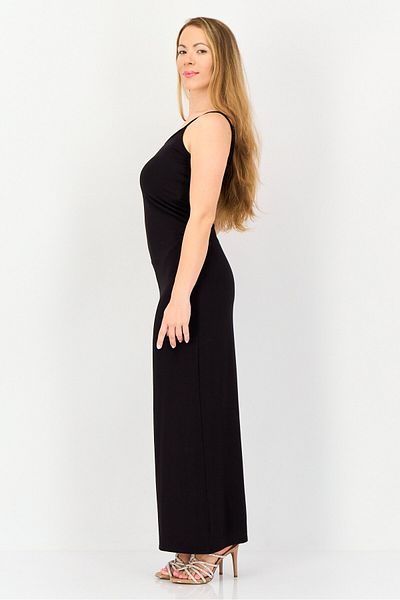 Bebe Women Solid Maxi Dress, Black