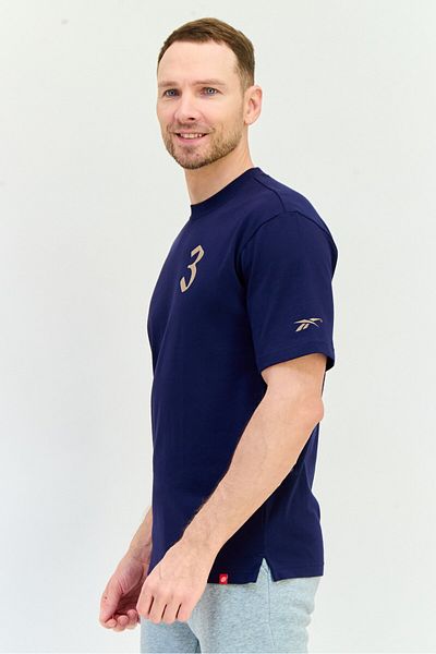Reebok Men Sportswear Fit Short Sleeves Outdoor T-Shirt, Navy