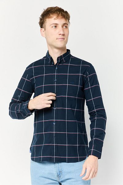 La Martina Men Tailored Fit Checkered Long Sleeves Casual Shirt, Multicolor