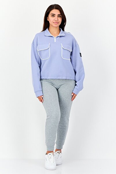 Giordano G-Motion Women Sportswear Fit Long Sleeves Outdoor Sweatshirt, Blue