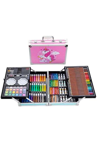Toybox Unicorn Deluxe Art Set 145 Pieces Drawing Painting Set for kids