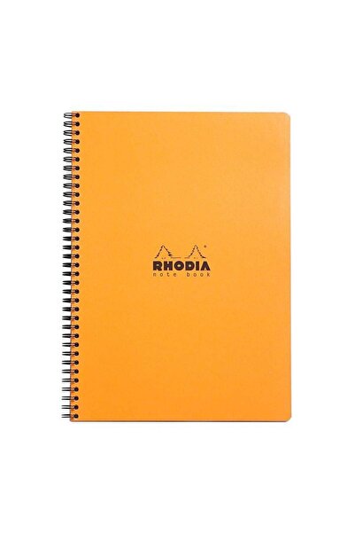Rhodia Classic Yandan Spiralli A4+ Kareli Defter Turuncu