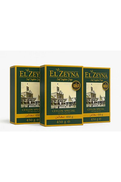 El Zeyna Pure Ceylon Tea 450g (3 Pcs) – Gold Series Std 1445