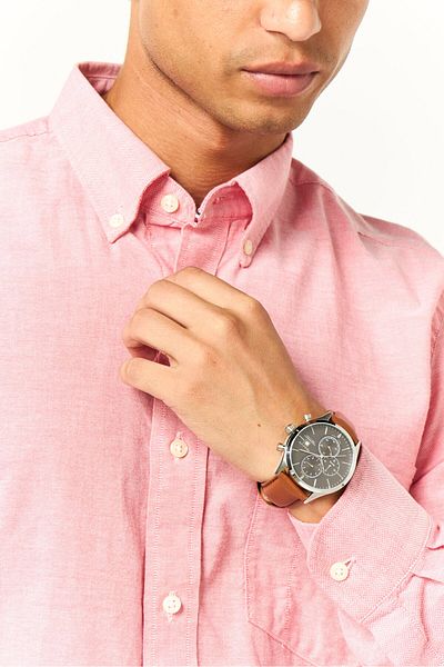 Gant Men G GWW70408 Analog Leather Watch 44 mm, Brown