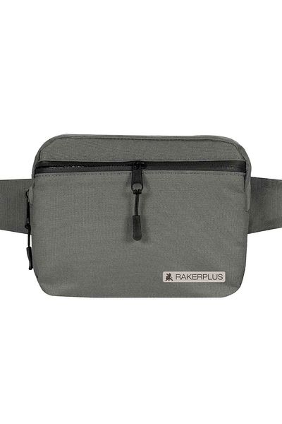Rakerplus Gray Unisex Minimal 21X15X5 cm Waist and Chest Bag