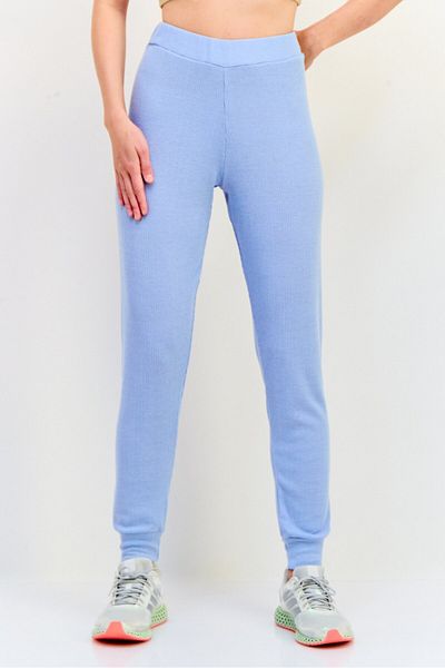 Brave Soul Women Regular Fit Textured Jogger Pants, Dusty Blue