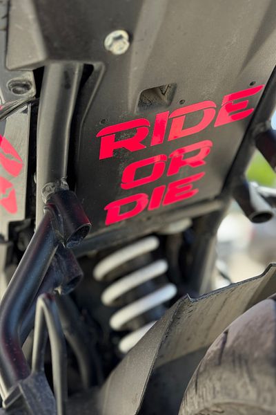 Banxtre Ride or Die Neon Pink Sticker for Motor and Helmet (1 Piece)
