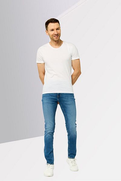Tommy Hilfiger Men Slim Fit Washed Stretchable Denim Jeans, Blue
