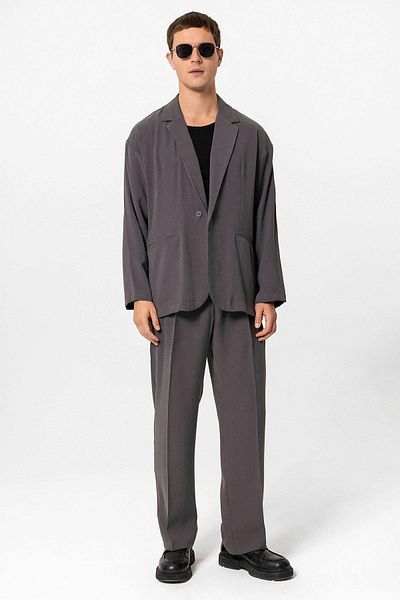 Antioch Anthracite Oversize Unlined Men's Blazer Jacket