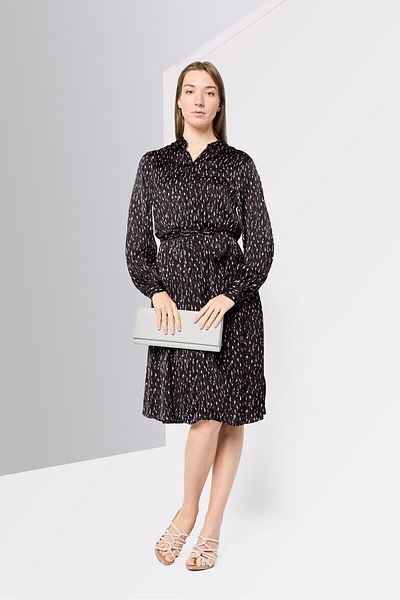 Scotch & Soda Women Allover Print Belted Midi Dress, Multicolor