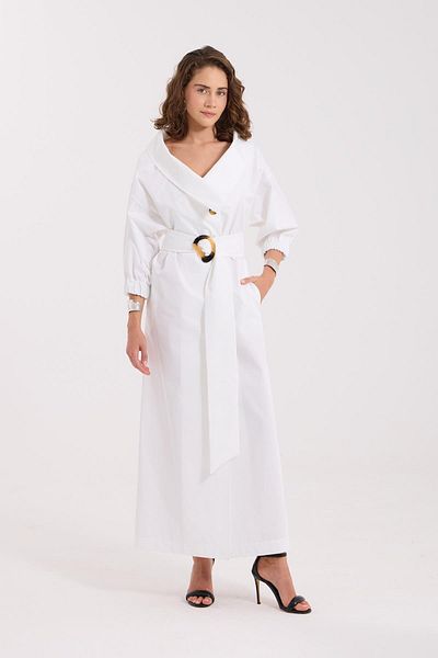 NOK İSTANBUL Lady Di 100% Koton Maxi Size Dress White