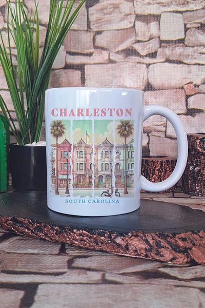 giftkonsept Charleston Summer Trip Printed Summer Vacation City Tour Gift Printed Tea Coffee Presentation Mug Cup