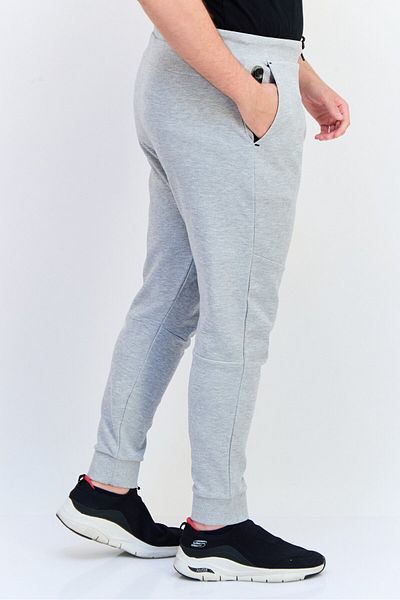 CELIO Men Regular Fit Heather Jogger Pants, Grey