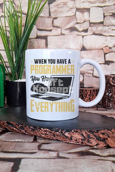 giftkonsept Have a Programmer Have Everything Printed Software Engineer Gift Printed Tea Coffee Presentation Mug Cup