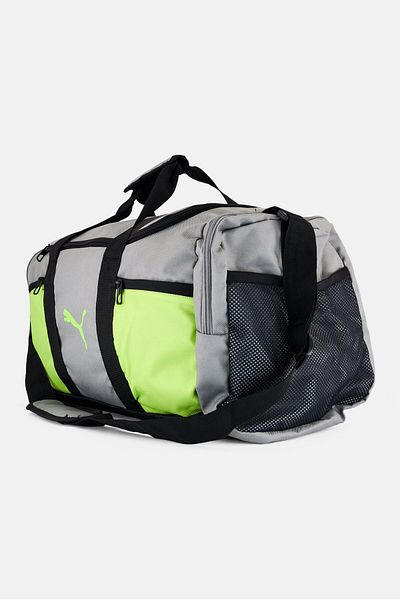 Puma Men Brand Logo Duffle Bag, Grey