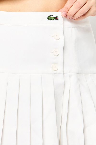Lacoste Women Embroidered Logo Mini Skirt, White