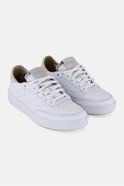Reebok Women Club c Clean Lace Up Tennis Shoes, White