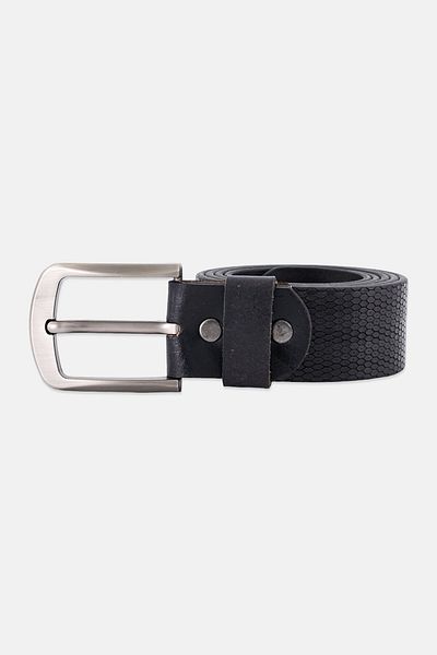 Nordland Men Textured Genuine Leather Belts, Black