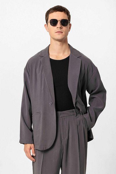 Antioch Anthracite Oversize Unlined Men's Blazer Jacket
