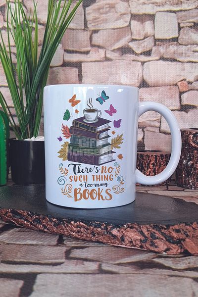 giftkonsept There's No Such Thing Is Too Many Books Written Book Lover Gift Printed Mug