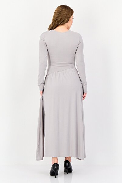 Bebe Women Solid A Line Dress, Grey