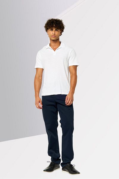 Gant Men Slim Fit Solid Chino Pants, Navy