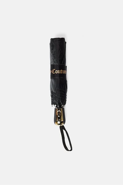 Juicy Couture Auto Open Brand Logo Umbrella, Black