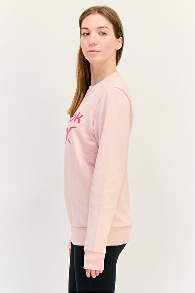 Reebok Women Sportswear Fit Long Sleeve Outdoor Sweatshirt, Pink