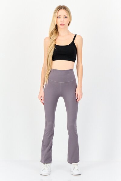 adidas Women Tight Fit Pull On Training Leggings, Grey